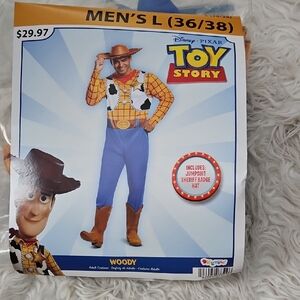 Toy Story Woody Adult Costume - Blue, Yellow, Brown